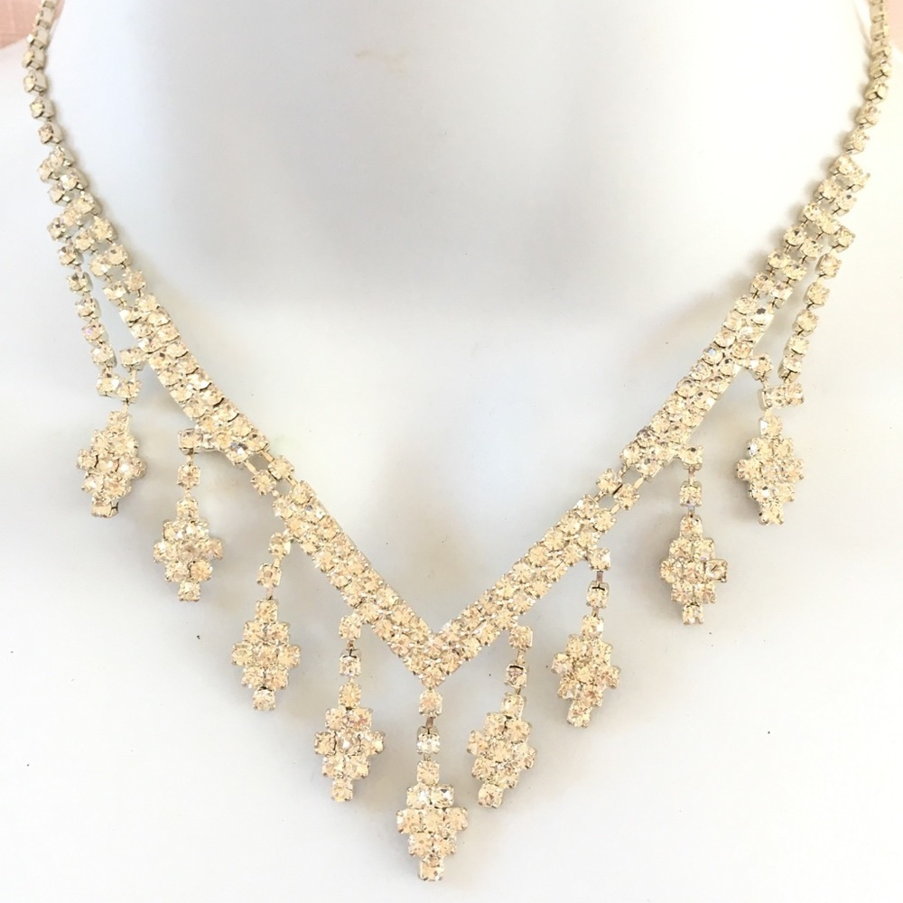 Rhinestone Choker Necklace - Picture 3 of 7